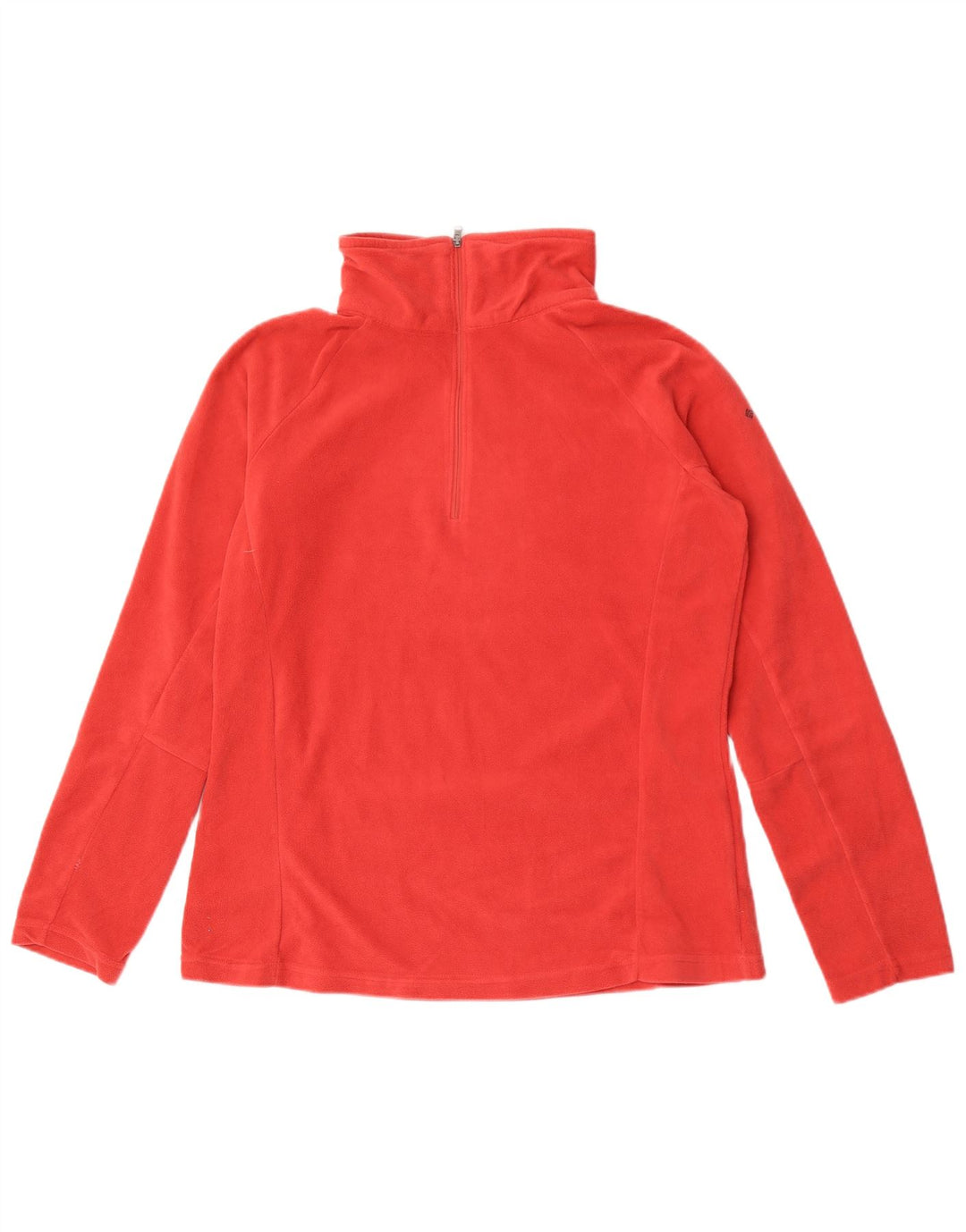 Columbia Womens Zip Neck Fleece Jumper UK 16 Large Red Polyester