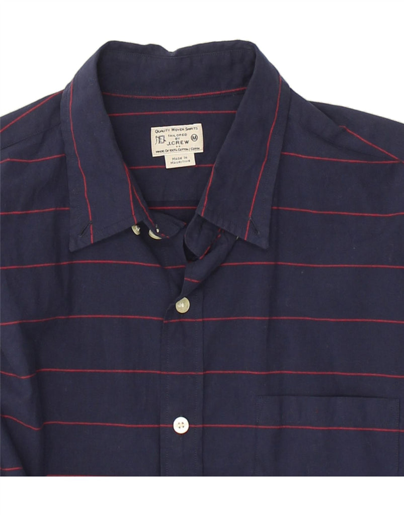 J. CREW Mens Tailored Fit Shirt Medium Navy Blue Striped Cotton | Vintage J. Crew | Thrift | Second-Hand J. Crew | Used Clothing | Messina Hembry 