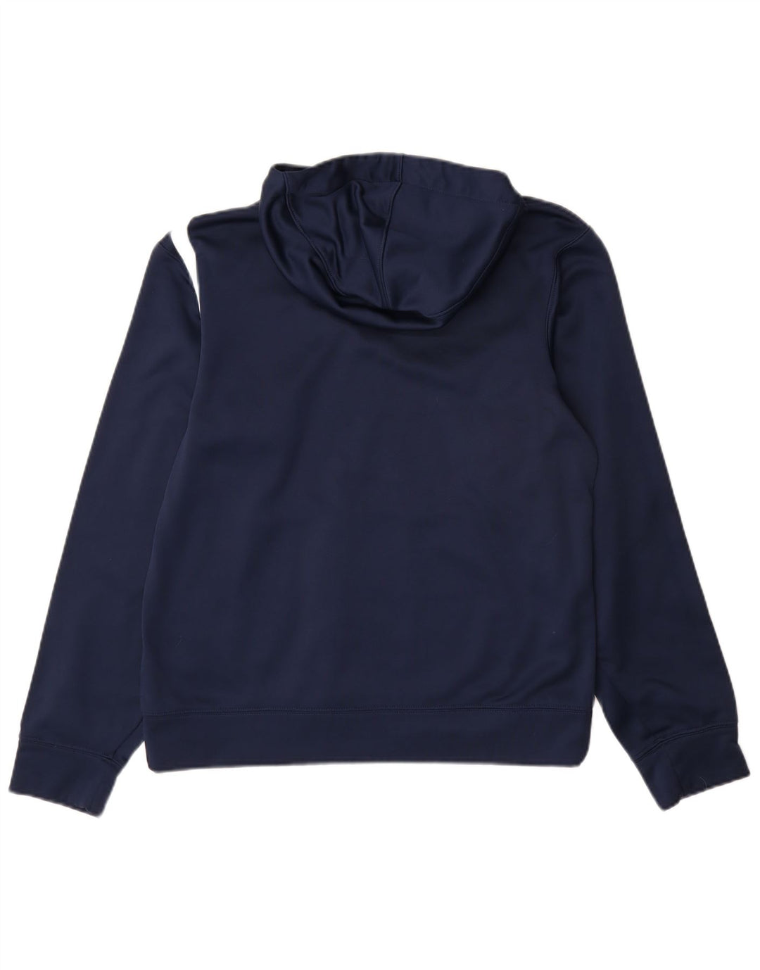 NIKE Mens Dri Fit Graphic Hoodie Jumper Small Navy Blue Polyester