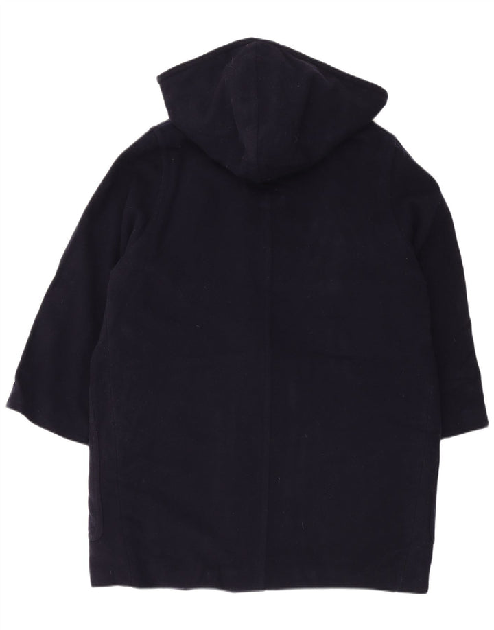 LAURA ASHLEY Womens Oversized Hooded Duffle Coat UK 14 Large Navy Blue