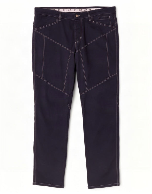 9.2 by Carlo Chionna Mens Casual Trousers IT 50 Large W36 L34 Navy Blue