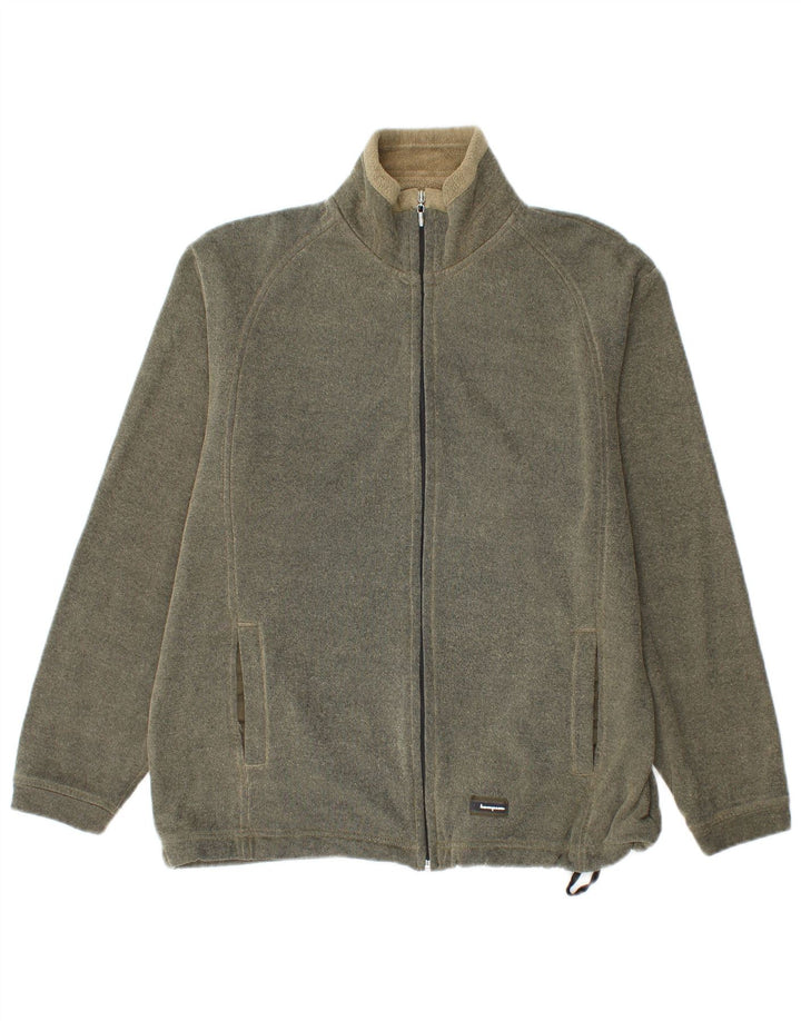 Champion Mens Tracksuit Top Jacket Large Khaki Cotton