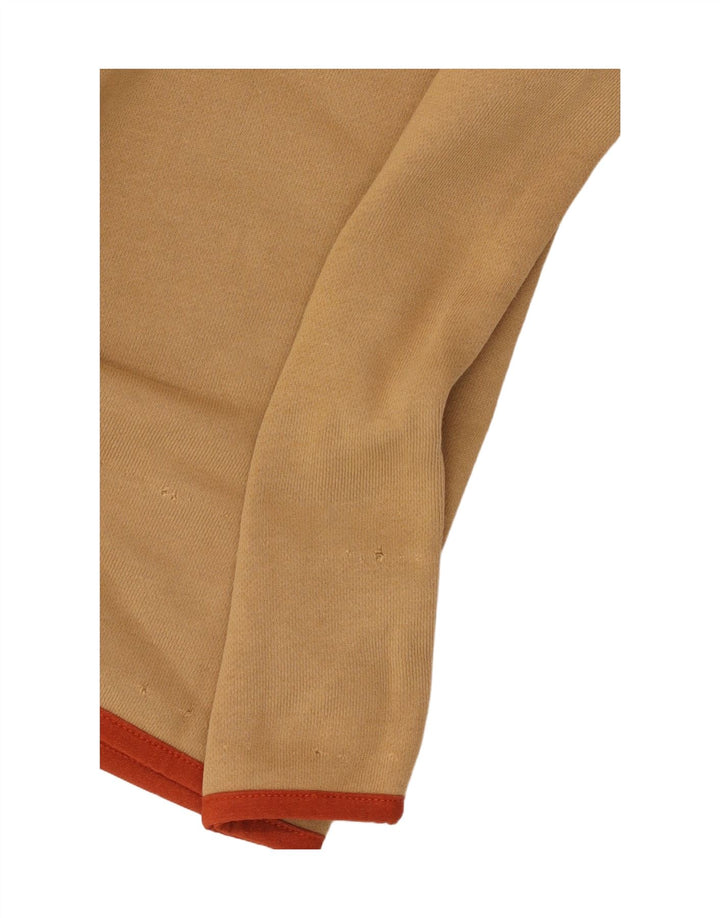 FILA Mens Hoodie Jumper Medium Beige Colourblock Cotton