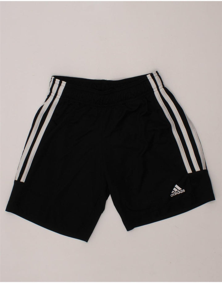 ADIDAS Boys Aeroready Sport Shorts 7-8 Years  Black Polyester Vintage Adidas and Second-Hand Adidas from Messina Hembry 