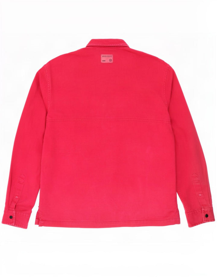 Jack & Jones Mens Denim Shirt Medium Pink Cotton