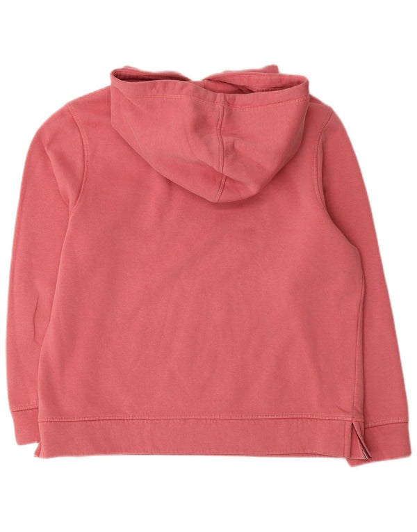 Tommy Hilfiger Womens Graphic Hoodie Jumper UK 14 Medium Pink Cotton