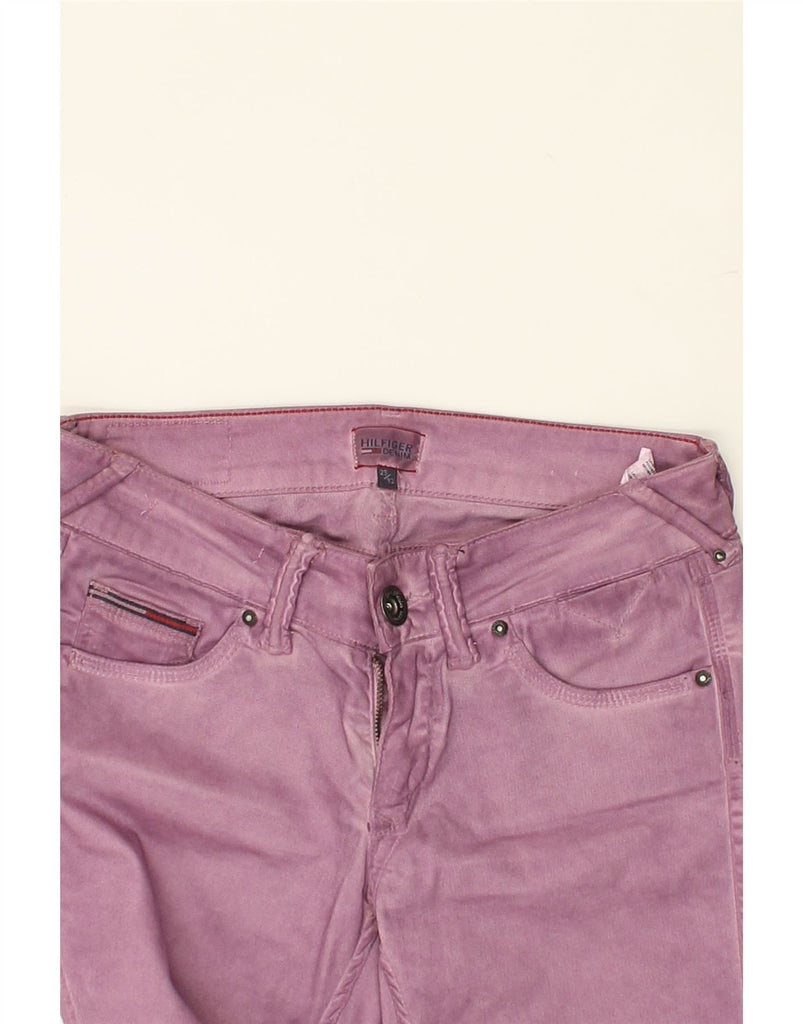 TOMMY HILFIGER Womens Skinny Jeans W28 L32 Purple Cotton | Vintage Tommy Hilfiger | Thrift | Second-Hand Tommy Hilfiger | Used Clothing | Messina Hembry 