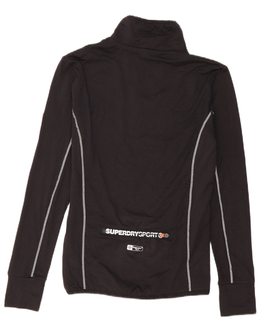 Superdry Mens Graphic Zip Neck Pullover Tracksuit Top Medium Black