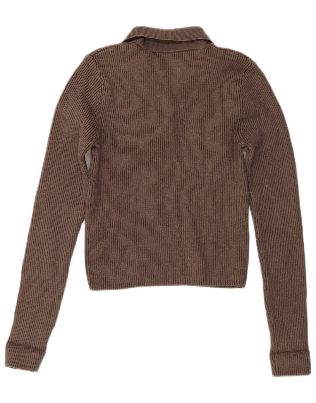 Zara Womens Polo Neck Jumper Sweater UK 12 Medium Grey Viscose