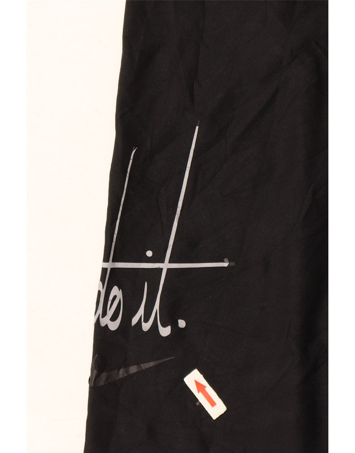 NIKE Womens Dri Fit Graphic Capri Leggings UK 18 XL  Black Polyester