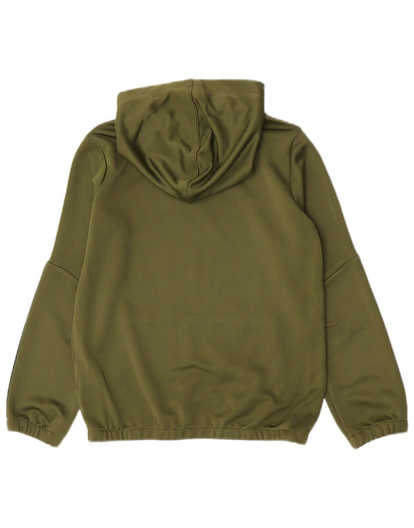Nike Boys Graphic Hoodie Jumper 10-11 Years Medium Green Striped Sports