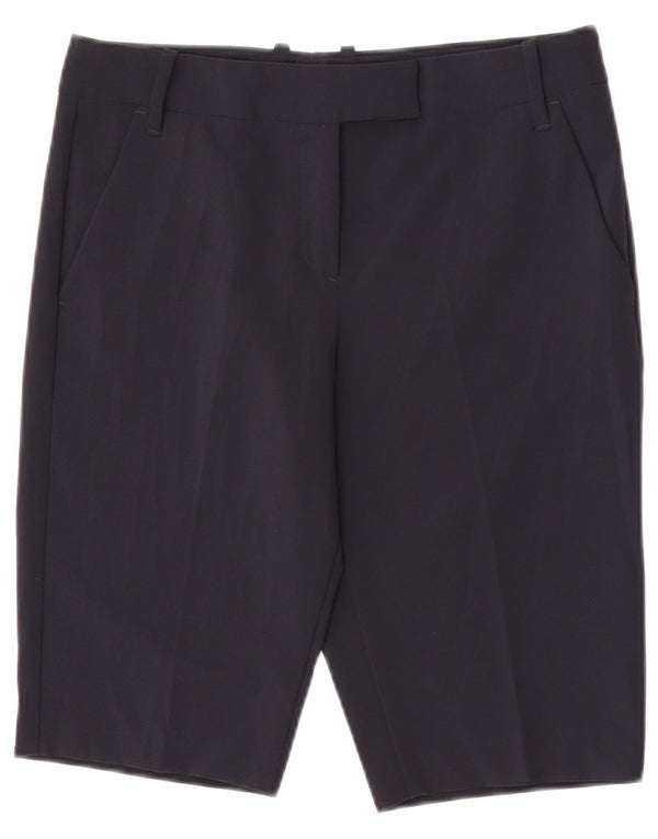 Benetton Womens Chino Shorts IT 40 Small W28 Navy Blue Polyester