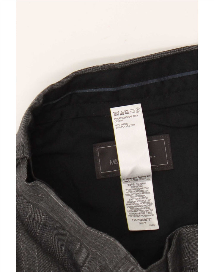 Marks & Spencer Mens Tailored Fit Suit Trousers W38 L30 Grey Pinstripe