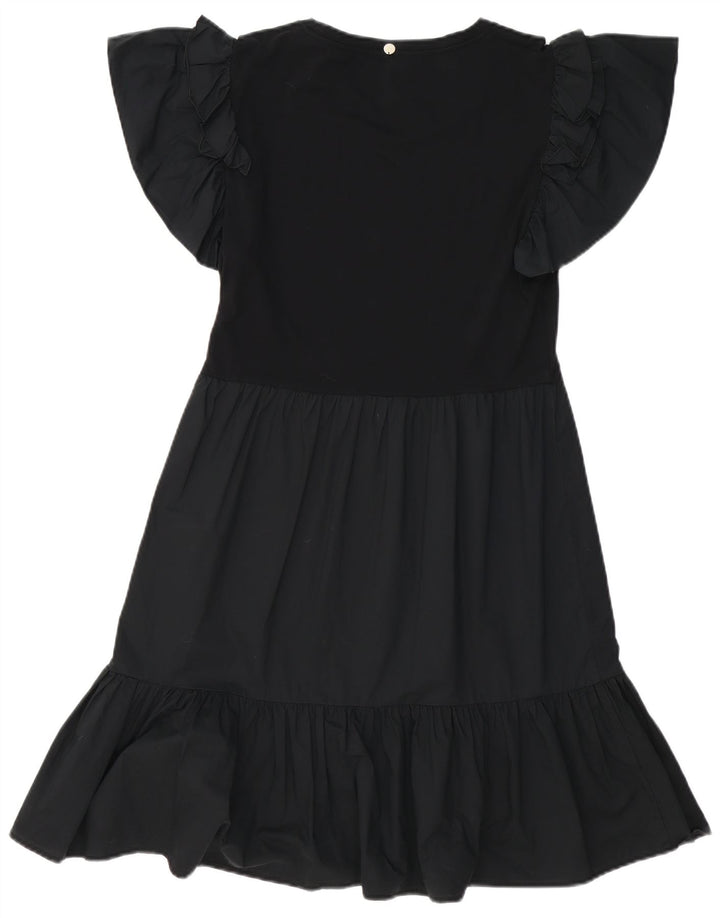 Liu Jo Womens A-Line Dress UK 12 Medium Black Cotton
