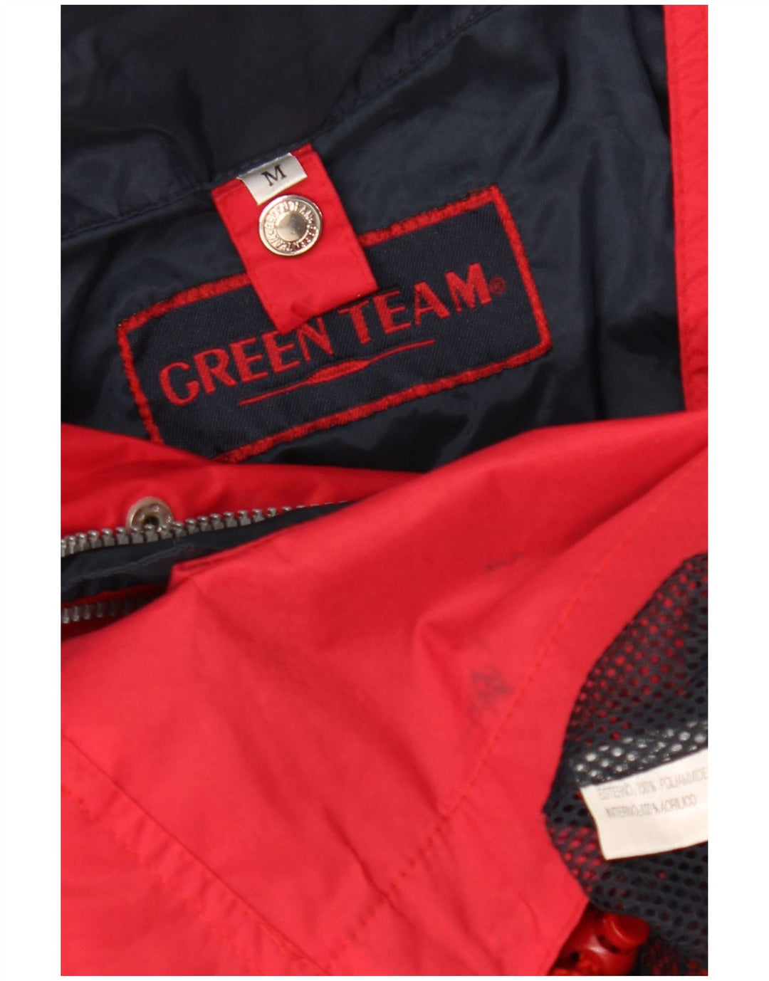 VINTAGE Mens Windbreaker Jacket UK 38 Medium Red Polyamide