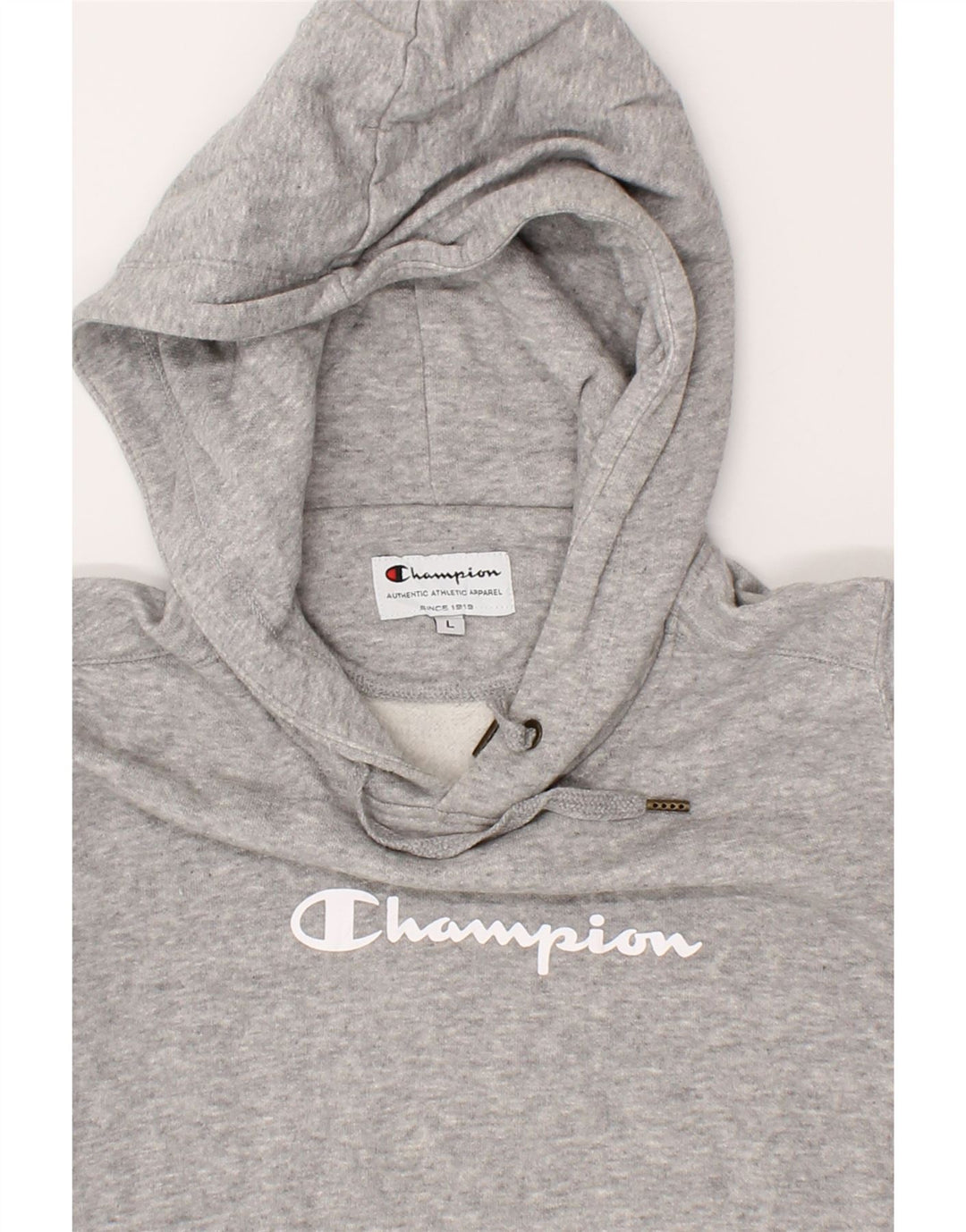 CHAMPION Womens Hoodie Jumper UK 16 Large Grey Cotton Vintage Champion and Second-Hand Champion from Messina Hembry 