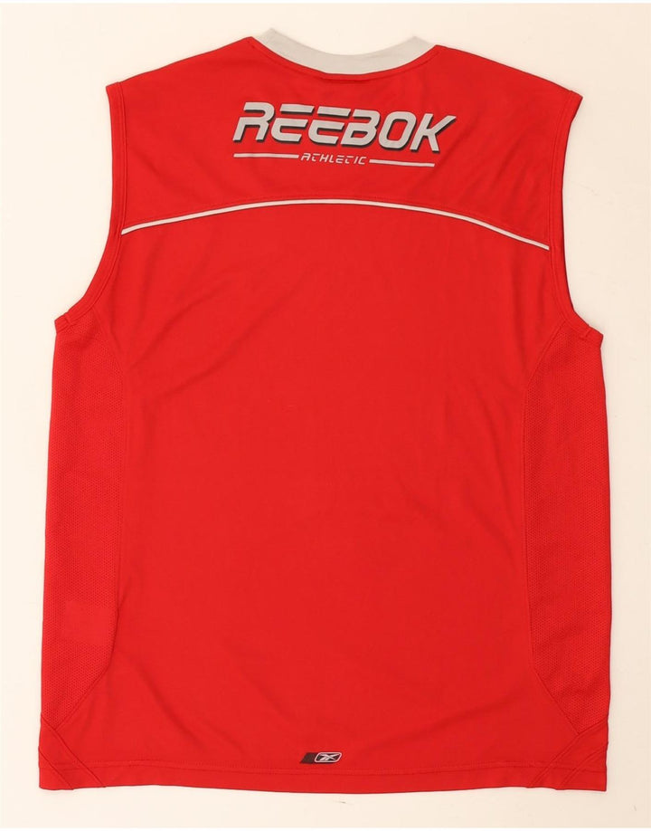 Reebok Mens Vest Top Medium Red Polyester