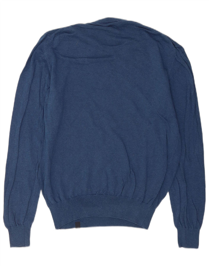 Fay Mens Crew Neck Jumper Sweater Medium Blue