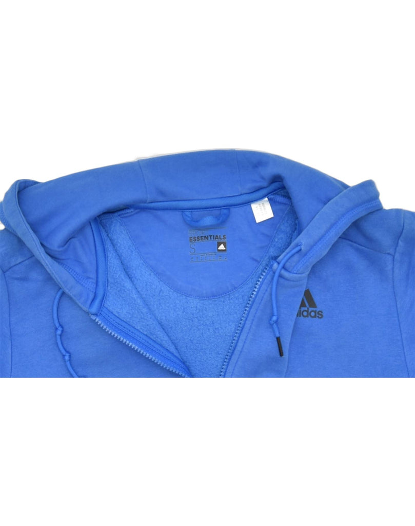 ADIDAS Mens Zip Hoodie Sweater Small Blue Cotton | Vintage | Thrift | Second-Hand | Used Clothing | Messina Hembry 