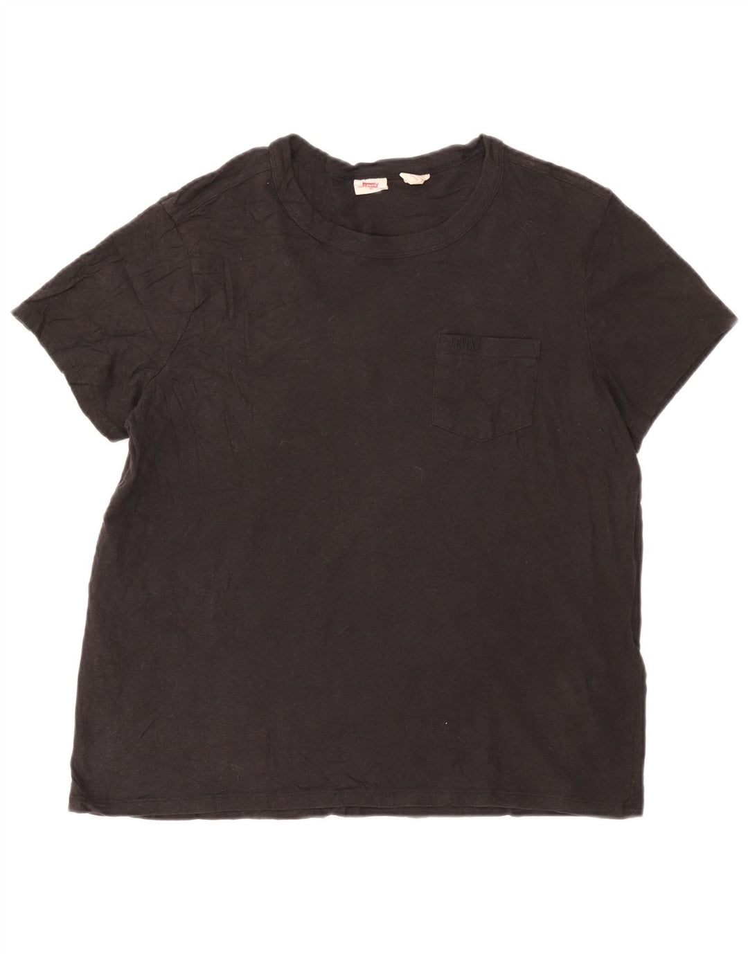 LEVI'S Womens T-Shirt Top UK 18 XL Black Cotton