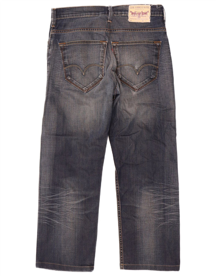 Levi's Mens Straight Jeans W34 L29 Blue Cotton