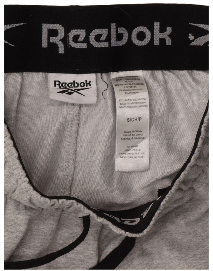 Reebok Mens Tracksuit Trousers Joggers Small  Grey Cotton
