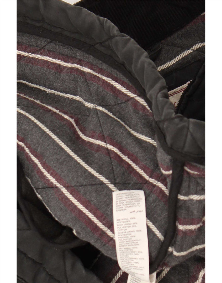 Fat Face Mens Quilted Jacket UK 42 XL Black Polyester