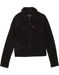 LEVI'S Girls Denim Jacket 7-8 Years XS  Black Cotton