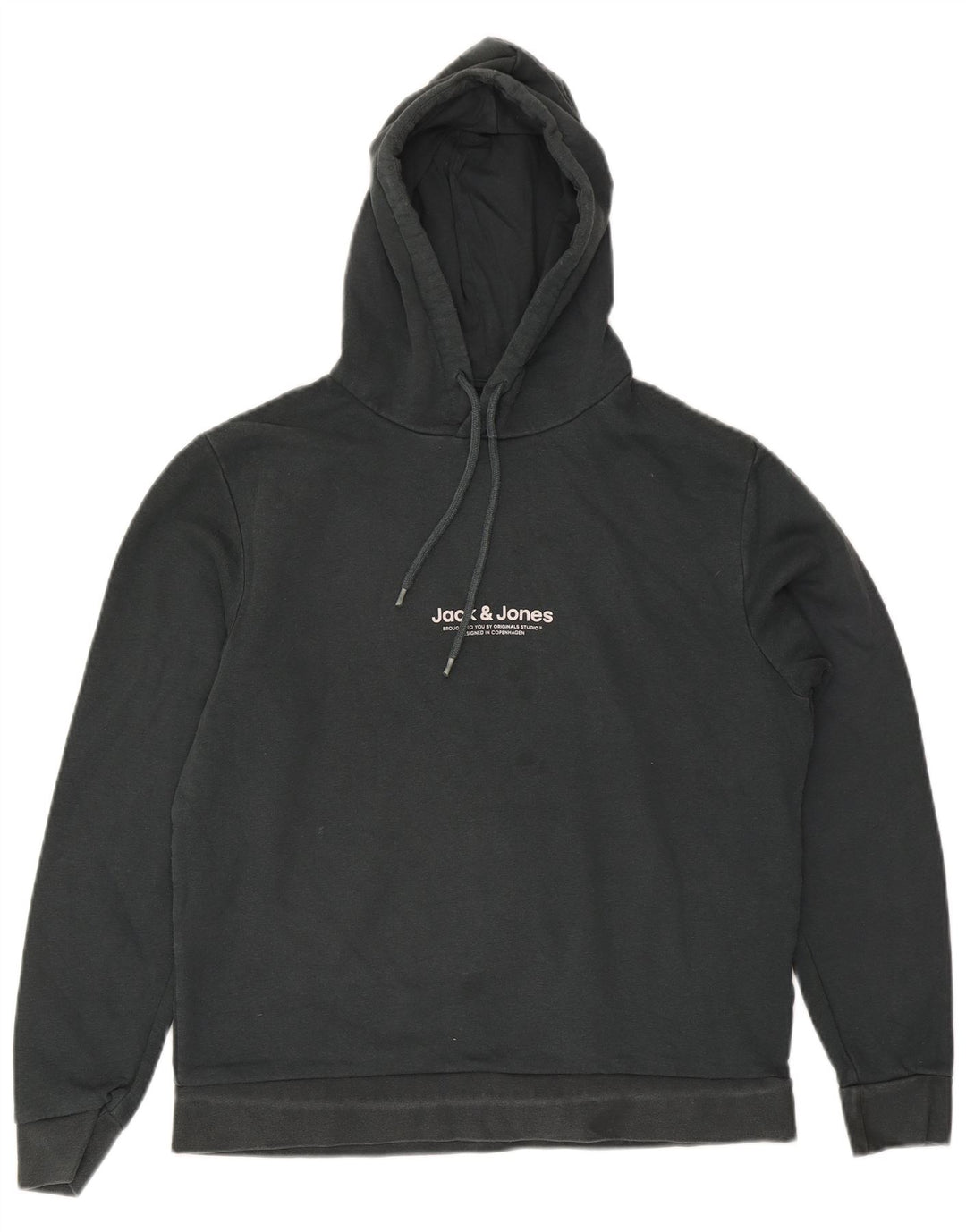 Jack & Jones Mens Hoodie Jumper Large Green Cotton