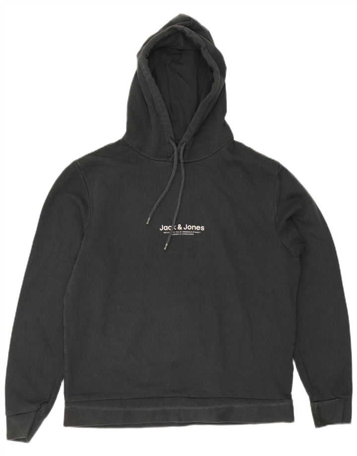 Jack & Jones Mens Hoodie Jumper Large Green Cotton