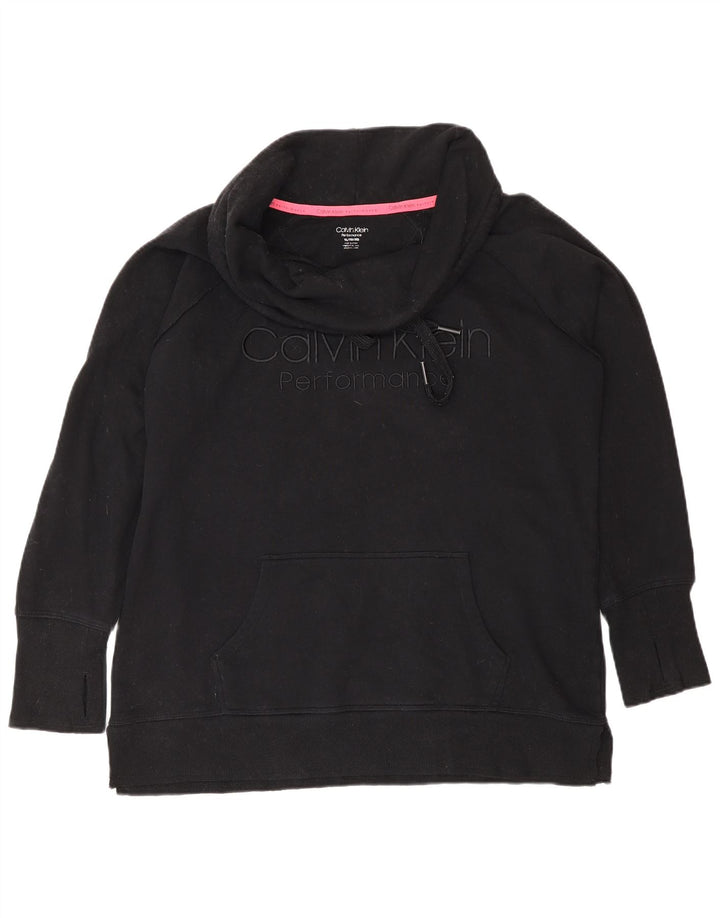 Calvin Klein Womens Performance Graphic Sweatshirt Jumper UK 18 XL Black