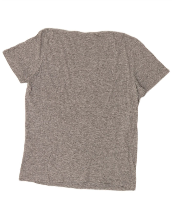 JACK & JONES Mens T-Shirt Top Large Grey Viscose