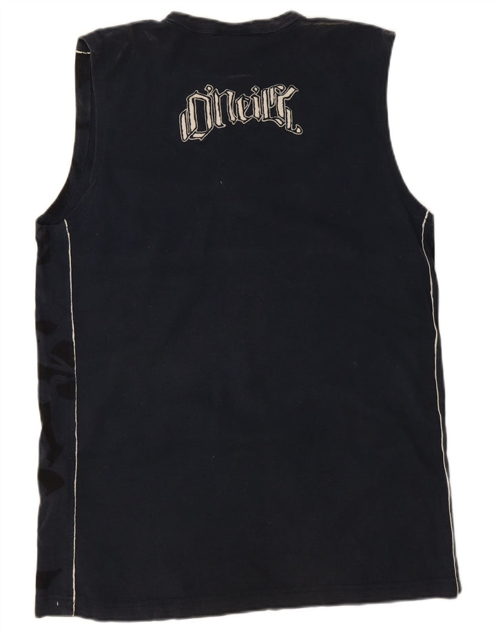 O'Neill Mens Graphic Vest Top Large Navy Blue Cotton