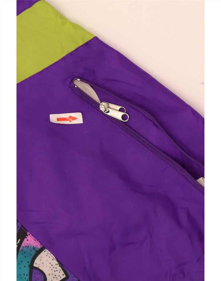 Active Mens Rain Jacket UK 40 Large Purple Geometric Polyamide