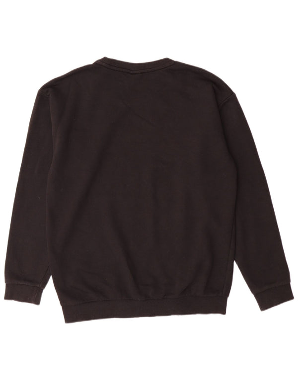 PUMA Womens Oversized Graphic Sweatshirt Jumper UK 10 Small Black