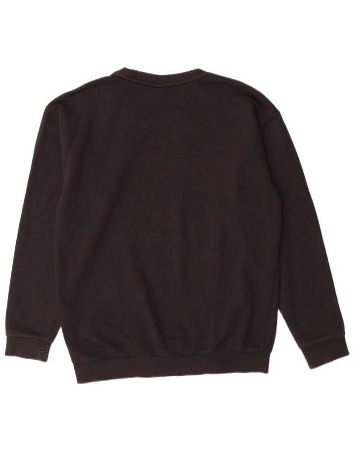 PUMA Womens Oversized Graphic Sweatshirt Jumper UK 10 Small Black