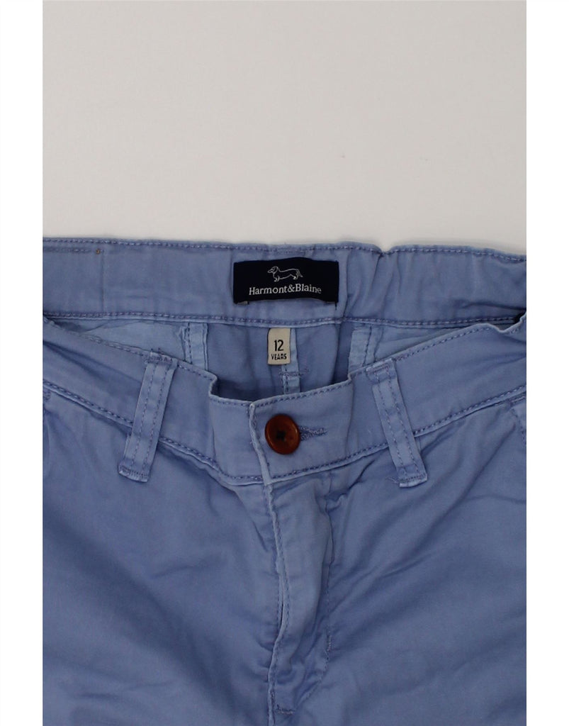 HARMONT & BLAINE Boys Casual Shorts 11-12 Years W28 Blue Cotton | Vintage Harmont & Blaine | Thrift | Second-Hand Harmont & Blaine | Used Clothing | Messina Hembry 