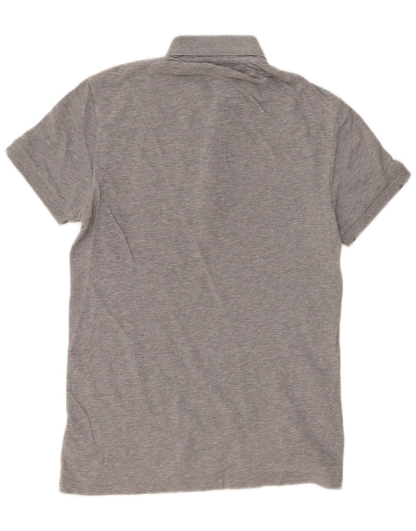 Hugo Boss Mens Slim Fit Polo Shirt Small Grey Cotton