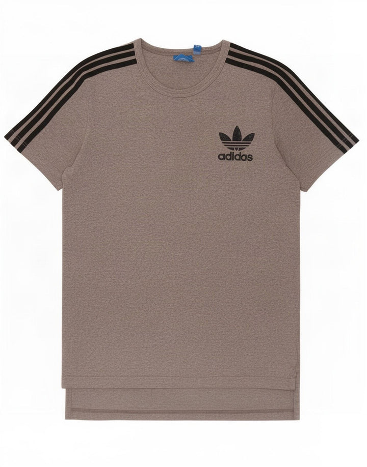 Adidas Mens T-Shirt Top Medium Grey Cotton