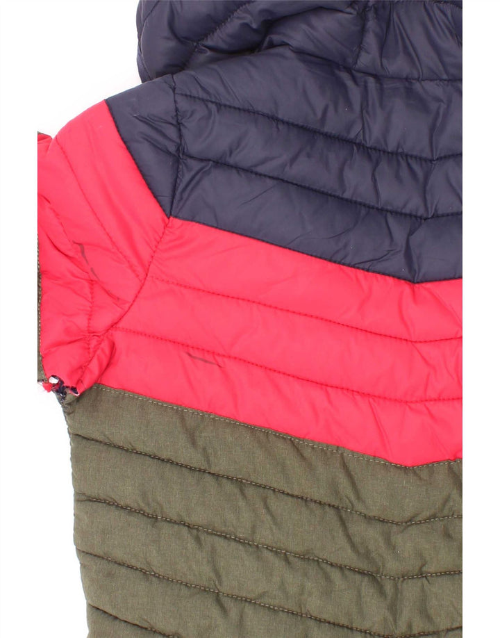 Joules Boys Hooded Padded Jacket 3-4 Years Green Colourblock Polyamide