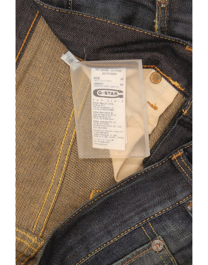 G-Star Mens 3301 Straight Jeans W34 L34 Blue