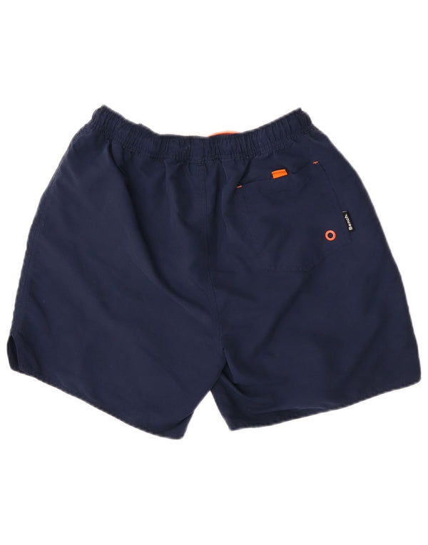 Bench Mens Graphic Swimming Shorts Medium  Navy Blue Polyester