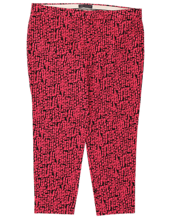 Marks & Spencer Womens Abstract Pattern Cropped Trousers UK 18 XL W38 L25 P