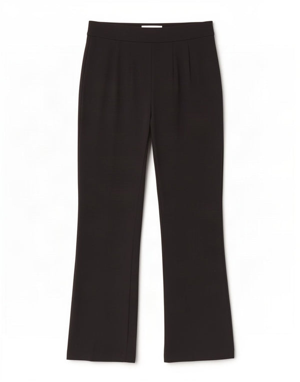 Marks & Spencer Womens Flare Casual Trousers UK 10 Small W28 L30 Black
