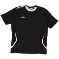 Umbro Mens Graphic T-Shirt Top XL Black Colourblock Polyester