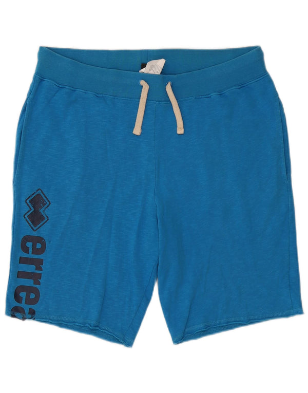Errea Mens Graphic Sport Shorts XL  Blue Cotton