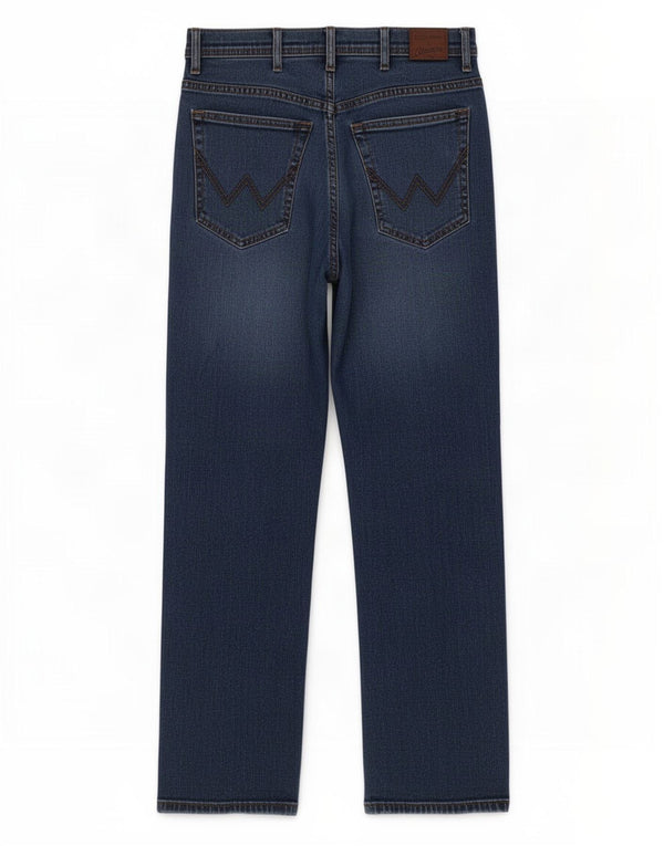 Wrangler Mens Texas Stretch Straight Jeans W36 L32 Blue Cotton