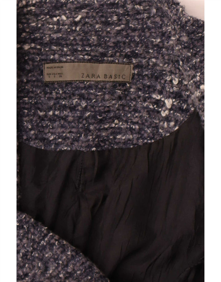 Zara Womens Blazer Jacket UK 8 Small Navy Blue Flecked