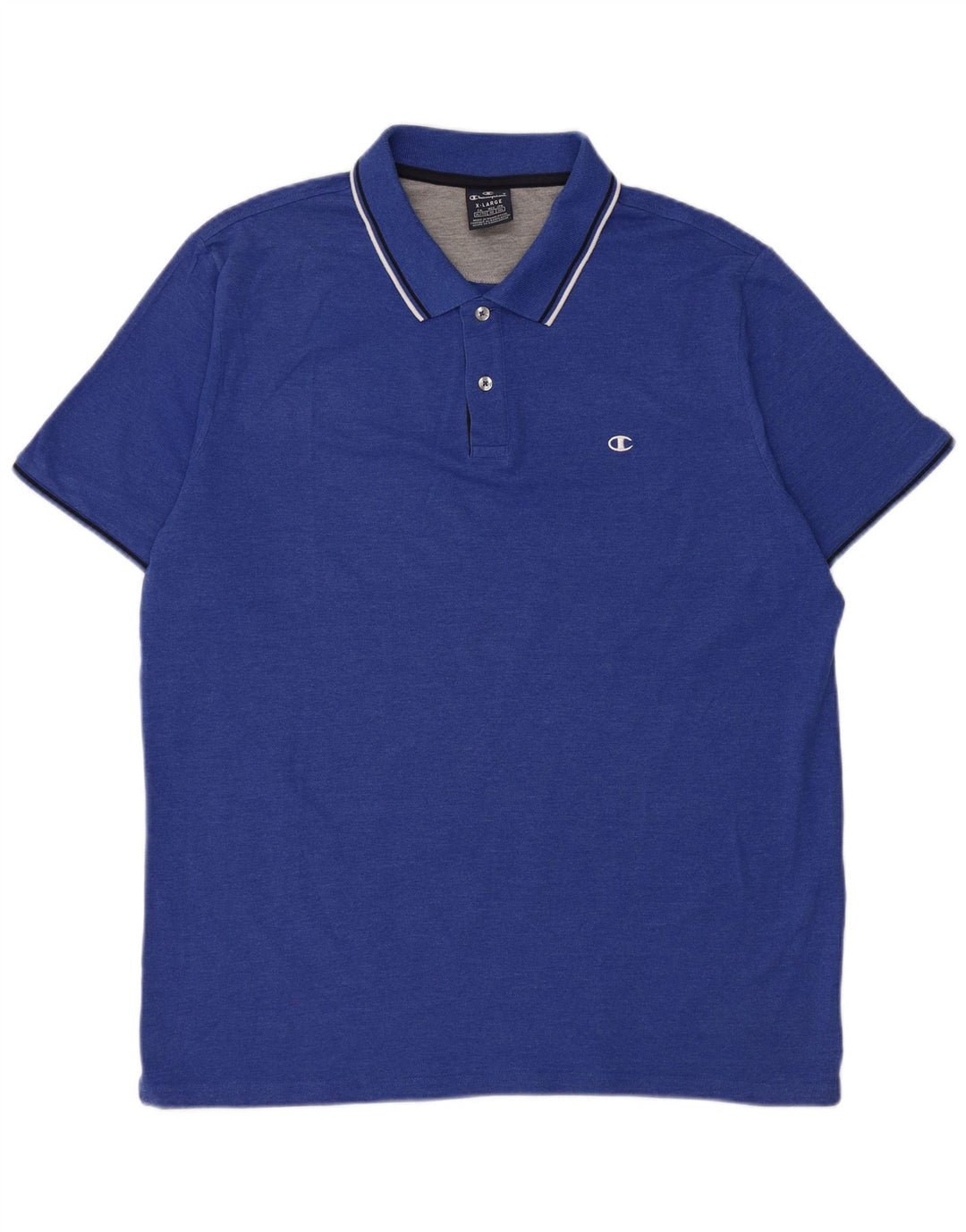 Champion Mens Polo Shirt XL Blue Cotton