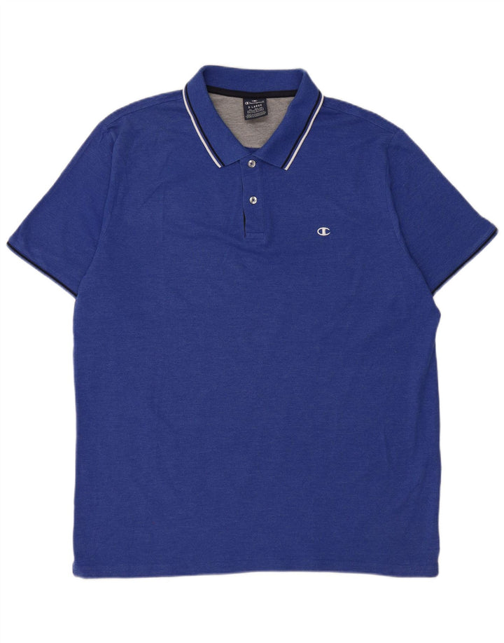Champion Mens Polo Shirt XL Blue Cotton